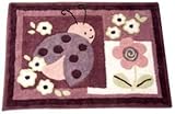 Lambs and Ivy Luv Bugs Rug, Plum