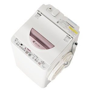 SHARP タテ型洗濯乾燥機 穴なし槽カビぎらい ピンク系 洗濯容量6.0kg ES-TG60L-P
