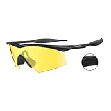 Oakley Industrial M Frame Sunglasses Matte Black Frame / Yellow Lens (11-163)