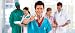 Wallmonkeys Peel and Stick Wall Decals - Friendly Doctor with His Team in the Background - Removable Graphic