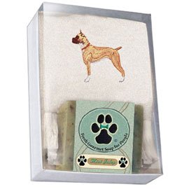 Single Gift Box with Boxer Ears Up Soap and Towel