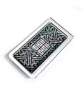 Stainless steel money clip, mother of pearl gift