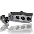 Three-Way Car Cigarette Lighter Socket Splitter w/ USB Port