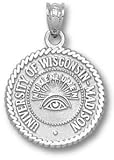 Wisconsin Badgers Seal Pendant - Sterling Silver Jewelry