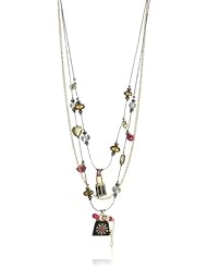 Betsey Johnson "Film Noir" Telephone and Lipstick Illusion Necklace