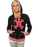 Paul Frank The Heart Pocket Skurvy Z/U Hoody in Black,Sweatshirts for Women