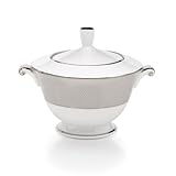 Mikasa Confetti Platinum 10-Ounce Covered Sugar, White