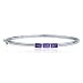 Sterling Silver 6x4mm Amethyst Bangle