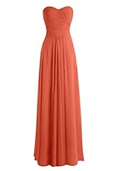 Strapless Sweetheart Chiffon Natural   Waistline Floor Length Bridesmaid Dress/Prom Dress 