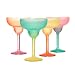 Libbey Glass Ka-Dinks Colors Margarita Glasses Set of 4