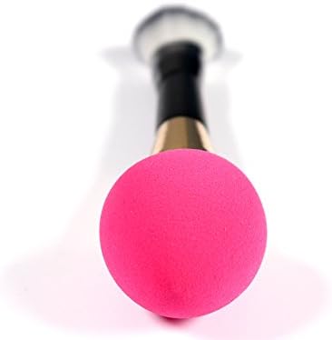 Flawless Faces By Lorenztroy - Red Rose Combo Beauty Makeup Blender Sponge Powder Brush - Get Pro Airbrushed Look and Unvarying Coverage Without Even Trying - Natural Ergonomic Wooden Handle Keeps Your Hands Clean - Smooth Texture, Ample Size - 100% Satisfaction Guarantee
