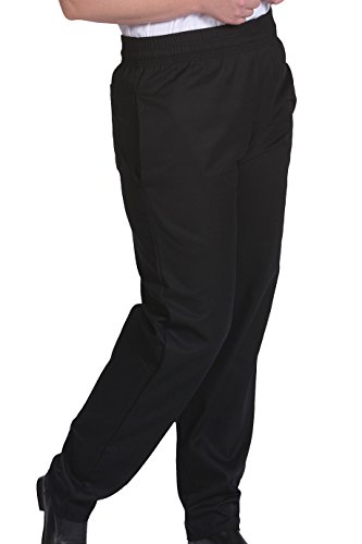 Ed Garments Men's Elastic Waist Baggy Chef Pants