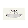 Home-Basics-91 - 3 Light Semi Flush Mount Ceiling Lighting Fixture - Brushed Nickel - B1590