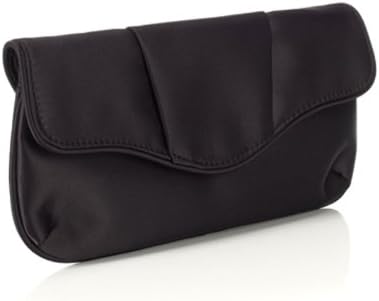 Accessorize Womens Pleated Satin Foldover Clutch