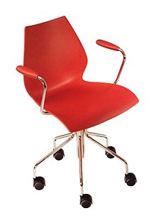 Kartell 28794M Drehstuhl Maui purpurrot