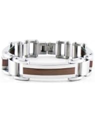 Stainless Steel Double Link Bracelet with Immerse Plating 08.50 Inch Gold lated B891