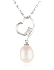 Bella Pearl Heart Cubic Zirconia Pearl Jewelry Set