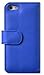 iPhone 5, 5s & itouch 5G PU Leather wallet case (Blue)