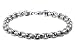 Venetian-b Dome Profile Titanium Box Chain Bracelet with Casted Steel Lobster Clasp