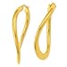14k 3mm Polished Tapered Twist Hoop Earrings title=