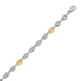 Subtil Diamant - Bracelet acier et or - Or Jaune 750/1000