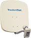TechniSat DigiDish 45, SAT-Offset-Spiegel mit Halterung und Twin LNB, beige