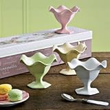 Gelato Colored Scalloped Dessert Pedestals