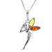 In Collections Damen-Kette 42 cm Anh�nger Elfe 925 Sterlingsilberund Bernstein 241A200330890