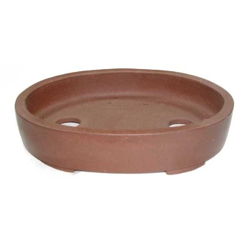 25cm High Quality Unglazed Oval Bonsai Pot