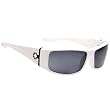 Spy Cooper XL Sunglasses - Spy Optic Steady Series Polarized Sports Wear Eyewear - Shiny White/Grey