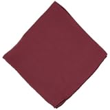 Wine Plain Silk Handkerchief by Michelsons