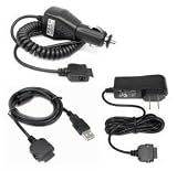 Microsoft Zune 30gb Travel Combo Set - Ac Wall Charger + Auto Car Charger + USB Data Cable (3 Pcs)