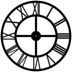 Giant 40 Inch Diameter Hand-crafted Tower Wall Clock (Roman Numerals, Standard Cross)