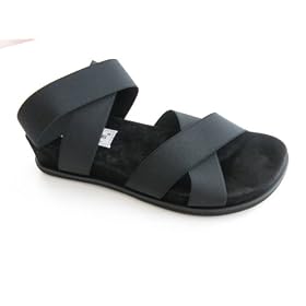 Buy AUTHENTIC Andre Assous Dalia Ladies Elastic and Suede Black Sandals by Andr� Assous