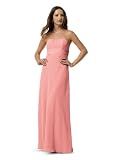 31yAXL8omNL. SL160  Davids Bridal Chiffon A Line Strapless Dress with Pleated Bust Style F13287