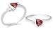 Trillion Cut Garnet Ring Sterling Silver Size 9