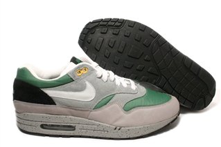 Men Nike Air Max 1 Classic Green / Grey SKULL PACK 307133-301