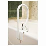 31yAgxEt9oL. SL160  Carex Bathtub White Clamp on Molded Support Rail Bar
