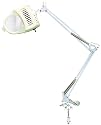 SE 4" Dia. Illumintd. Magnif, 110V Desk Lamp, Glass Lens