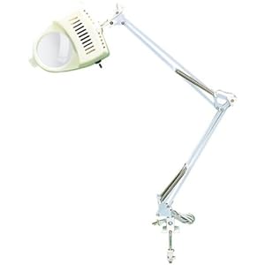 4 Dia. Illumintd. Magnif, 110V Desk Lamp, White by 