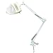 SE 4" Dia. Illuminated. Magnifier, 110V Desk Lamp, White