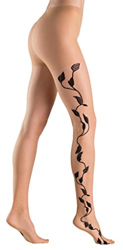 Sexy Poison Ivy Costume for Women Poison Ivy Accessories Poison Ivy Tights, Nude/Black, One Size
