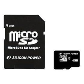 Silicon power micro SDHC memory card 4GB class 10