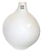 Floral Etched Glass Squat Cloud Vase in White