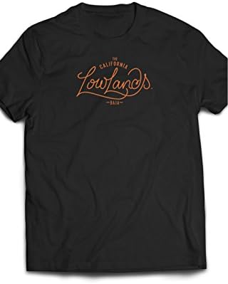 Eron Apparel Baja Biker Series Lowlands Shirt Men Tees, Black, Size Large