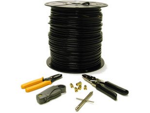 New CABLES TO GO 500FT RG6 QUAD SHIELD COAXIAL CABLE INSTALLATION KIT 90 Days Warranty