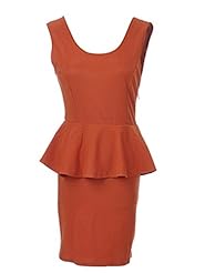 Sexy Sleeveless Knit Peplum Fitted  Dress