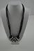 Necklace small Beads with 5 rings Black, 3 inch extensions
