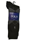 Polo Ralph Lauren Mens 3 Pack Argyle Black Socks (10-13)