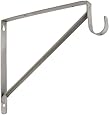 Stanley Hardware V8186 11" X 12-5/8" Shelf/Hang Rod Bracket in Satin Nickel